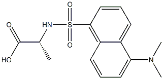 N-[5-(Dimethylamino)-1-naphtylsulfonyl]-D-alanine Struktur