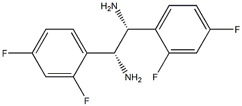 (1R,2R)-1,2-ビス(2,4-ジフルオロフェニル)エタン-1,2-ジアミン 化学構造式