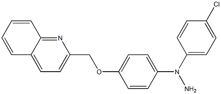 1-(4-Chlorophenyl)-1-[4-[(quinolin-2-yl)methoxy]phenyl]hydrazine,,结构式