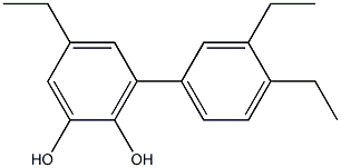 4-Ethyl-6-(3,4-diethylphenyl)benzene-1,2-diol,,结构式