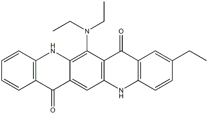 6-(Diethylamino)-9-ethyl-5,12-dihydroquino[2,3-b]acridine-7,14-dione 结构式