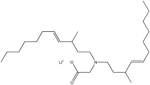 N,N-Bis(3-methyl-4-undecenyl)aminoacetic acid lithium salt Structure