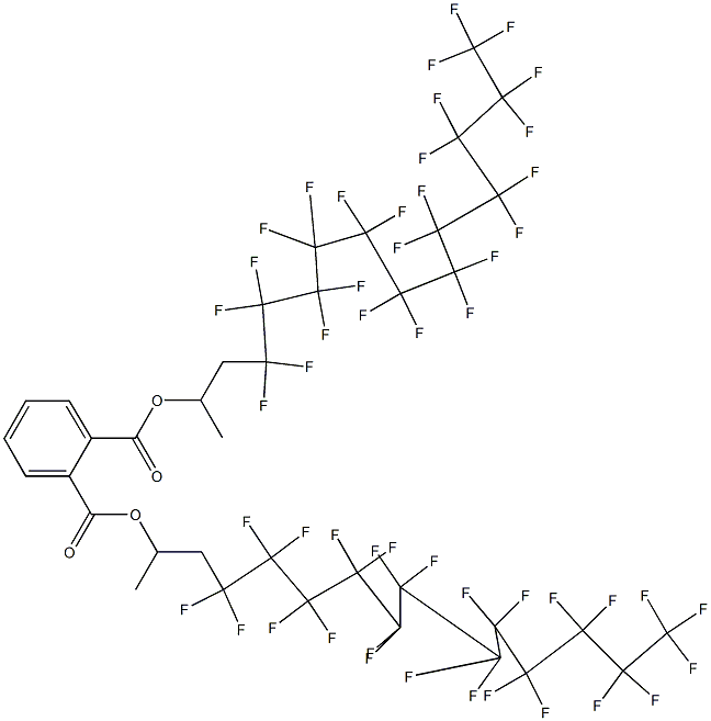 フタル酸ジ[2-(ペンタコサフルオロドデシル)-1-メチルエチル] 化学構造式