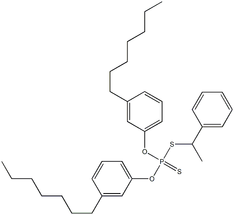 Dithiophosphoric acid O,O-bis(3-heptylphenyl)S-(1-phenylethyl) ester 结构式