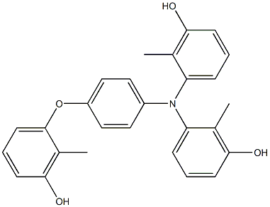 N,N-Bis(3-hydroxy-2-methylphenyl)-4-(3-hydroxy-2-methylphenoxy)benzenamine 结构式