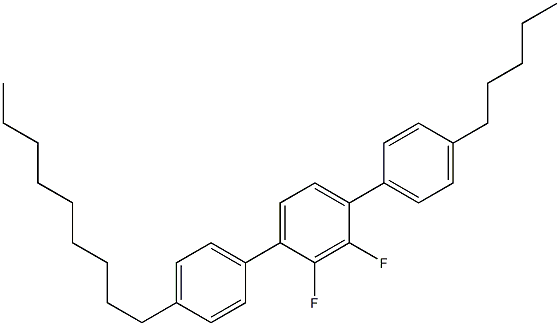4-Pentyl-4''-nonyl-2',3'-difluoro-1,1':4',1''-terbenzene 结构式