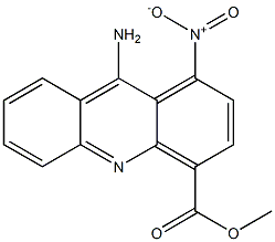 9-アミノ-1-ニトロアクリジン-4-カルボン酸メチル 化学構造式