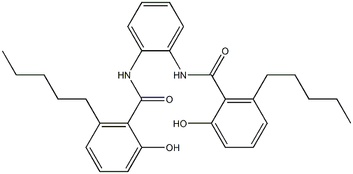 N,N'-Bis(6-pentylsalicyloyl)-o-phenylenediamine Struktur