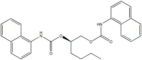 [R,(-)]-1,2-Hexanediol di(1-naphtylcarbamate) Struktur