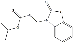 ジチオ炭酸S-[[(2,3-ジヒドロ-2-オキソ-ベンゾチアゾール)-3-イル]メチル]O-イソプロピル 化学構造式