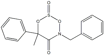 4-ベンジル-6-メチル-6-フェニル-4H-1,3,2,4-ジオキサチアジン-5(6H)-オン2-オキシド 化学構造式