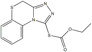 [(4H-[1,2,4]Triazolo[3,4-c][1,4]benzothiazin-1-yl)thio]formic acid ethyl ester,,结构式