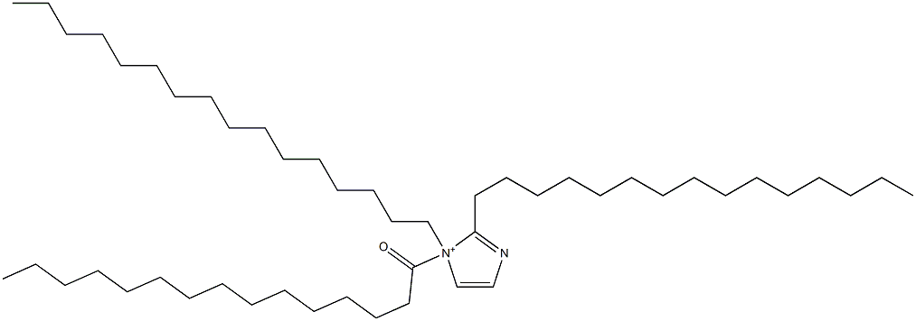 1-ヘキサデシル-1-ペンタデカノイル-2-ペンタデシル-1H-イミダゾール-1-イウム 化学構造式