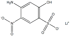 4-Amino-6-hydroxy-3-nitrobenzenesulfonic acid lithium salt Structure