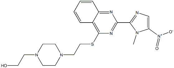  2-(1-Methyl-5-nitro-1H-imidazol-2-yl)-4-[[2-[4-(2-hydroxyethyl)-1-piperazinyl]ethyl]thio]quinazoline