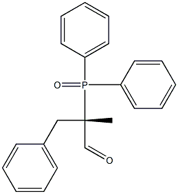 (S)-2-(Diphenylphosphinyl)-2-methyl-3-phenylpropanal Struktur