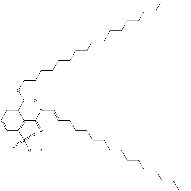 3-(Potassiosulfo)phthalic acid di(1-heptadecenyl) ester Structure