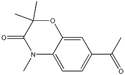 2,2,4-Trimethyl-7-acetyl-4H-1,4-benzoxazin-3(2H)-one Struktur