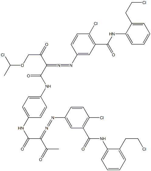 3,3'-[2-[(1-Chloroethyl)oxy]-1,4-phenylenebis[iminocarbonyl(acetylmethylene)azo]]bis[N-[2-(2-chloroethyl)phenyl]-6-chlorobenzamide]
