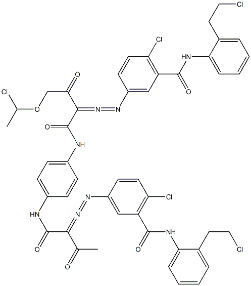  3,3'-[2-[(1-Chloroethyl)oxy]-1,4-phenylenebis[iminocarbonyl(acetylmethylene)azo]]bis[N-[2-(2-chloroethyl)phenyl]-6-chlorobenzamide]