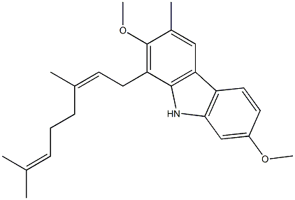 2,7-Dimethoxy-3-methyl-1-[(2Z)-3,7-dimethyl-2,6-octadienyl]-9H-carbazole|