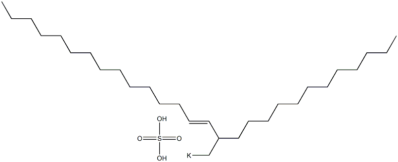 Sulfuric acid 2-dodecyl-3-heptadecenyl=potassium ester salt Struktur