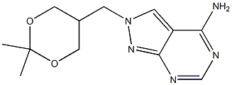 2-[(2,2-Dimethyl-1,3-dioxan-5-yl)methyl]-2H-pyrazolo[3,4-d]pyrimidin-4-amine 结构式