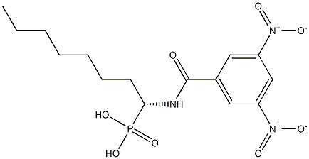3,5-ジニトロ-N-[(1R)-1-ホスホノオクチル]ベンズアミド 化学構造式