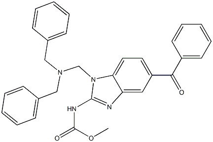 N-[5-Benzoyl-1-dibenzylaminomethyl-1H-benzimidazol-2-yl]carbamic acid methyl ester Structure