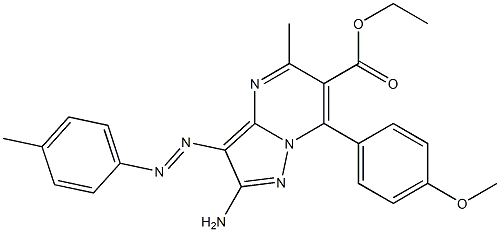 2-Amino-3-(4-methylphenylazo)-5-methyl-7-(4-methoxyphenyl)pyrazolo[1,5-a]pyrimidine-6-carboxylic acid ethyl ester