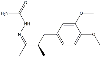 [R,(-)]-4-(3,4-Dimethoxyphenyl)-3-methyl-2-butanonesemicarbazone 结构式