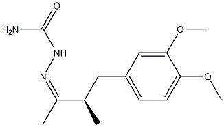 [R,(-)]-4-(3,4-Dimethoxyphenyl)-3-methyl-2-butanonesemicarbazone Struktur