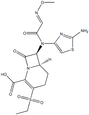  (6R,7S)-3-(Ethylsulfonyl)-8-oxo-7-[(2-aminothiazol-4-yl)(methoxyimino)acetylamino]-1-azabicyclo[4.2.0]oct-2-ene-2-carboxylic acid