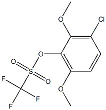 2,6-Dimethoxy-3-chlorophenol trifluoromethanesulfonate 结构式