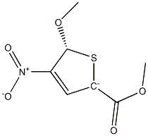 (5R)-2-Methoxycarbonyl-4-nitro-5-methoxy-2,5-dihydrothiophen-2-ide Structure