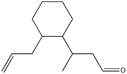 3-[2-(2-プロペニル)シクロヘキシル]ブタナール 化学構造式