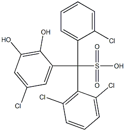 (2-Chlorophenyl)(2,6-dichlorophenyl)(5-chloro-2,3-dihydroxyphenyl)methanesulfonic acid Structure