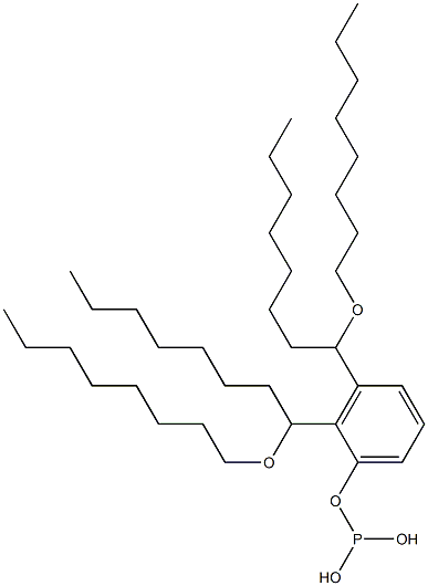 亜りん酸ビス[1-(オクチルオキシ)オクチル]フェニル 化学構造式