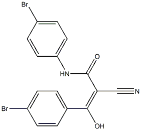 3,N-Bis(4-bromophenyl)-2-cyano-3-hydroxyacrylamide Structure