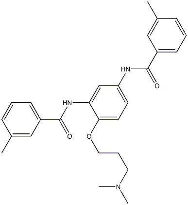 1-[3-(Dimethylamino)propoxy]-2,4-bis(3-methylbenzoylamino)benzene,,结构式