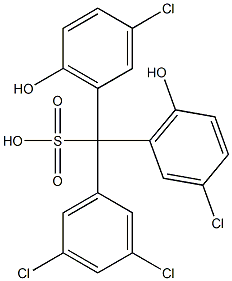 (3,5-Dichlorophenyl)bis(3-chloro-6-hydroxyphenyl)methanesulfonic acid Structure