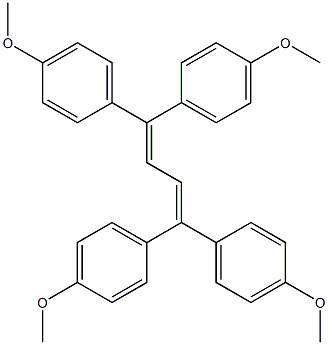 1,1,4,4-テトラキス(4-メトキシフェニル)-1,3-ブタジエン 化学構造式