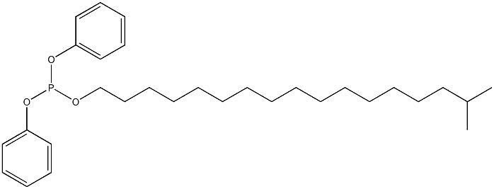 Phosphorous acid diphenyl 16-methylheptadecyl ester Structure