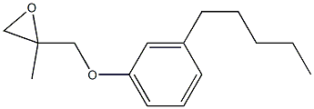 3-Pentylphenyl 2-methylglycidyl ether 结构式