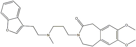 2,3-Dihydro-7,8-dimethoxy-3-[3-[N-[2-(benzofuran-3-yl)ethyl]-N-methylamino]propyl]-1H-3-benzazepin-4(5H)-one Structure
