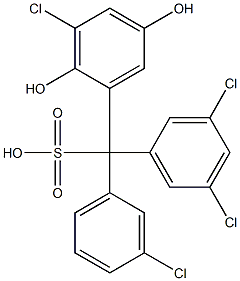 (3-Chlorophenyl)(3,5-dichlorophenyl)(3-chloro-2,5-dihydroxyphenyl)methanesulfonic acid