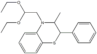 2-Phenyl-3-methyl-4-(2,2-diethoxyethyl)-3,4-dihydro-2H-1,4-benzothiazine 结构式