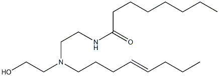 N-[2-[N-(2-ヒドロキシエチル)-N-(4-オクテニル)アミノ]エチル]オクタンアミド 化学構造式