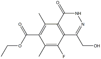 1,2-Dihydro-1-oxo-5-fluoro-6,8-dimethyl-4-(hydroxymethyl)phthalazine-7-carboxylic acid ethyl ester Structure