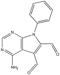 4-Amino-7-phenyl-7H-pyrrolo[2,3-d]pyrimidine-5,6-dicarbaldehyde Structure